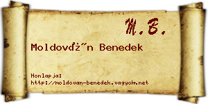 Moldován Benedek névjegykártya