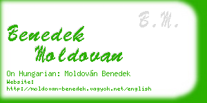benedek moldovan business card